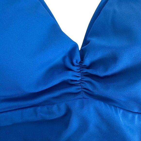 Miraclesuit Bright Blue Tankini Top size 10 - Picture 3 of 7